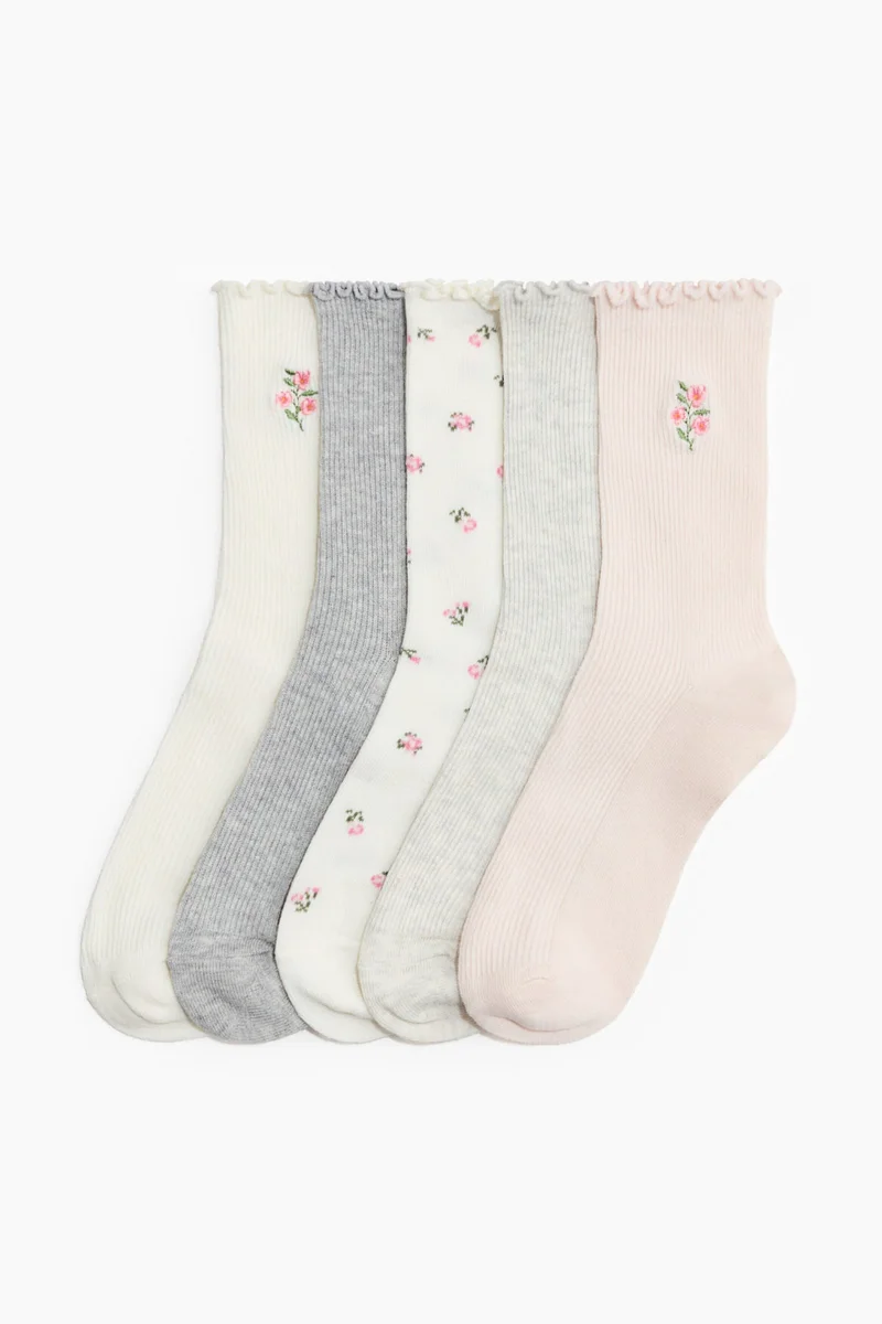 H&M 5-pack rib-knit socks